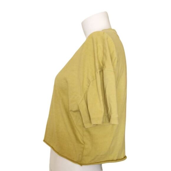 Wild fable Women's small crop top t-shirt electric neon green sporty tee - Picture 2 of 5